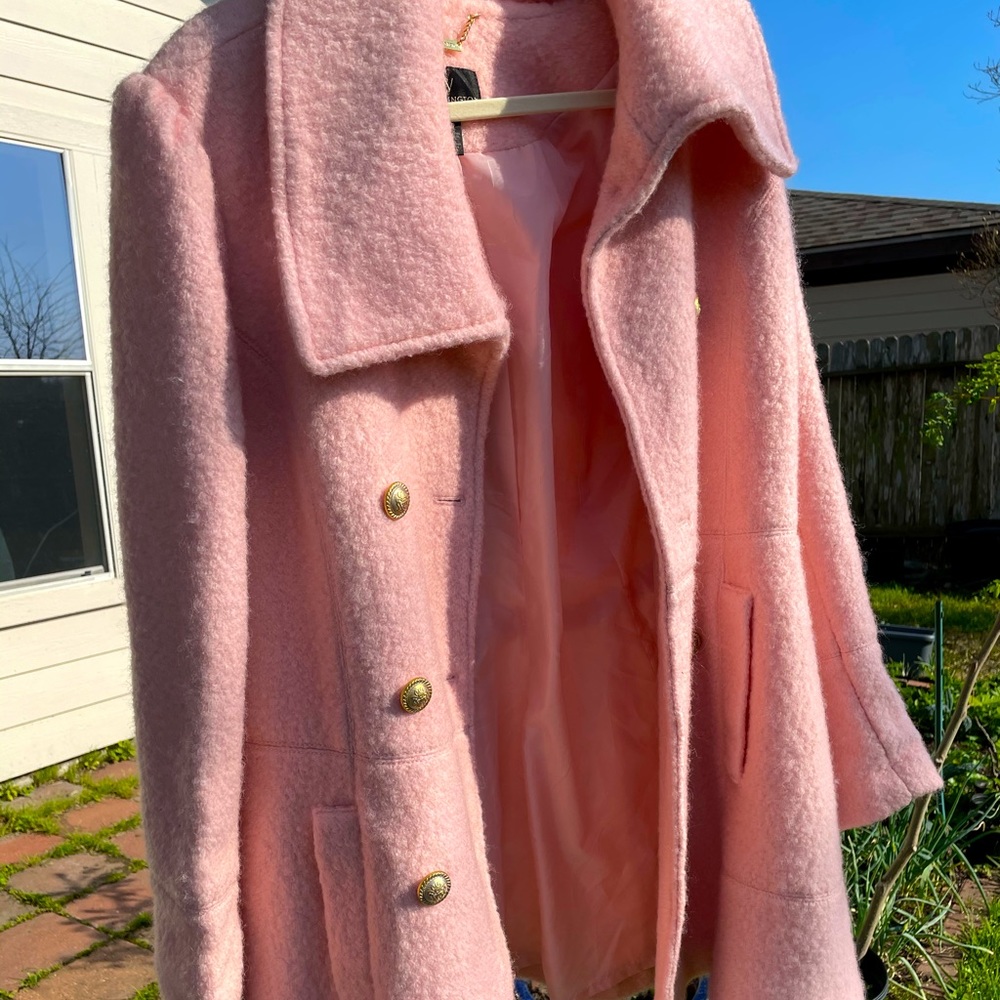 pink worthington pea coat